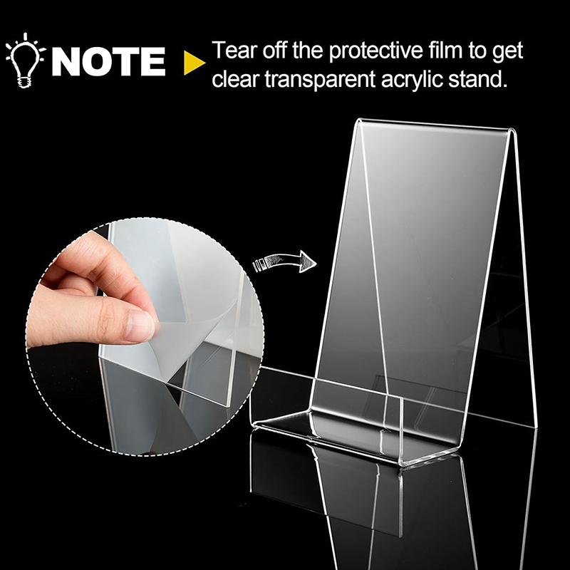 Clear Acrylic Book Stand Holder - 1 szt. przezroczysty, akrylowy stojak ekspozycyjny,