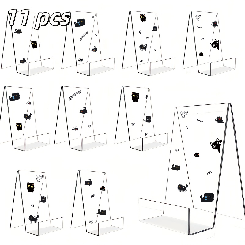 Clear Acrylic Book Stand Holder - 11 sztuk – przezroczyste stojaki do