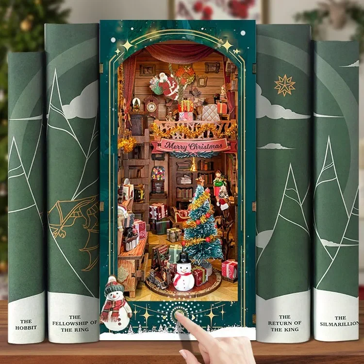 Świąteczny zestaw DIY: drewnia – Diy Wooden Book Nook Kit Shelf Insert recenzja i cena