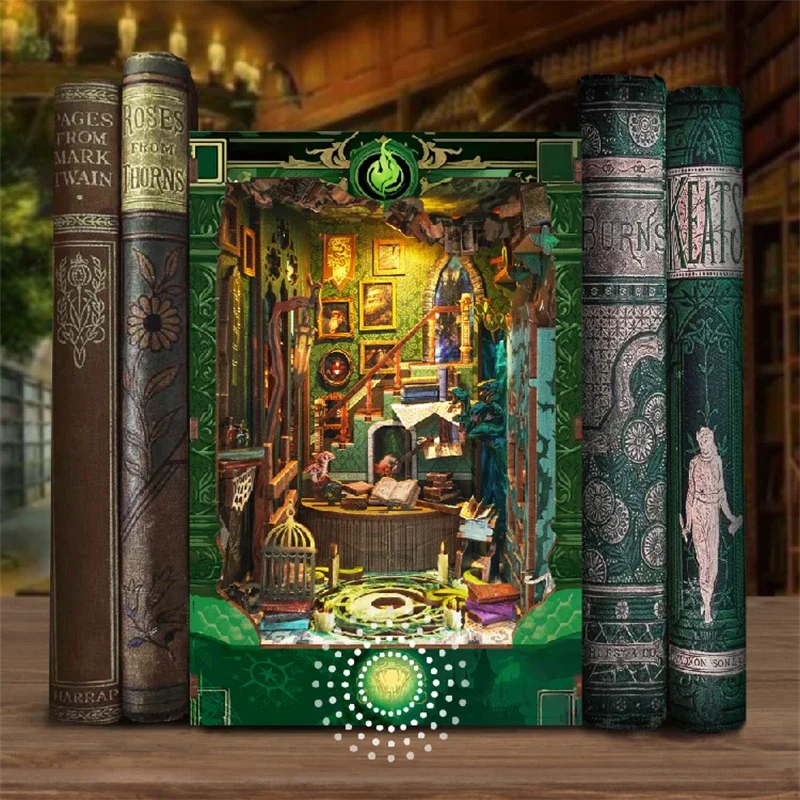 Miniaturowe modele do samodzie – Diy Wooden Book Nook Kit Shelf Insert recenzja i cena