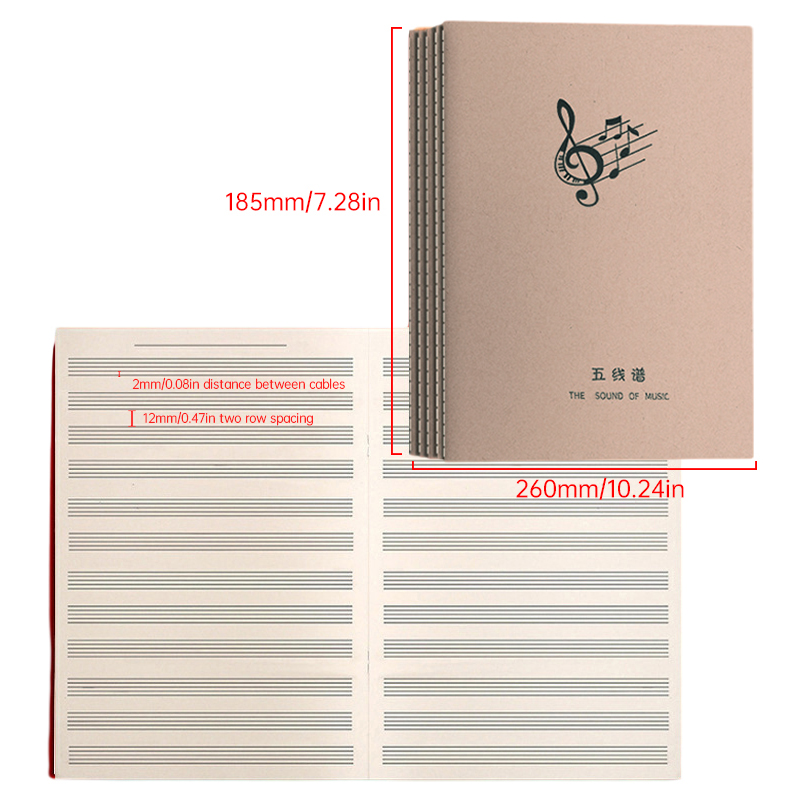 18 kartek Notatnik do ćwiczeń  – Blank Sheet Music Notebook recenzja i cena
