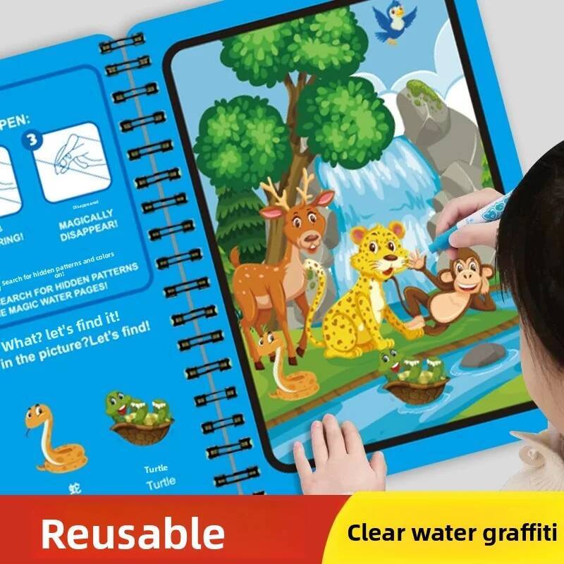 Zabawki Montessori Magiczna ks – Reusable Water Magic Coloring Book recenzja i cena