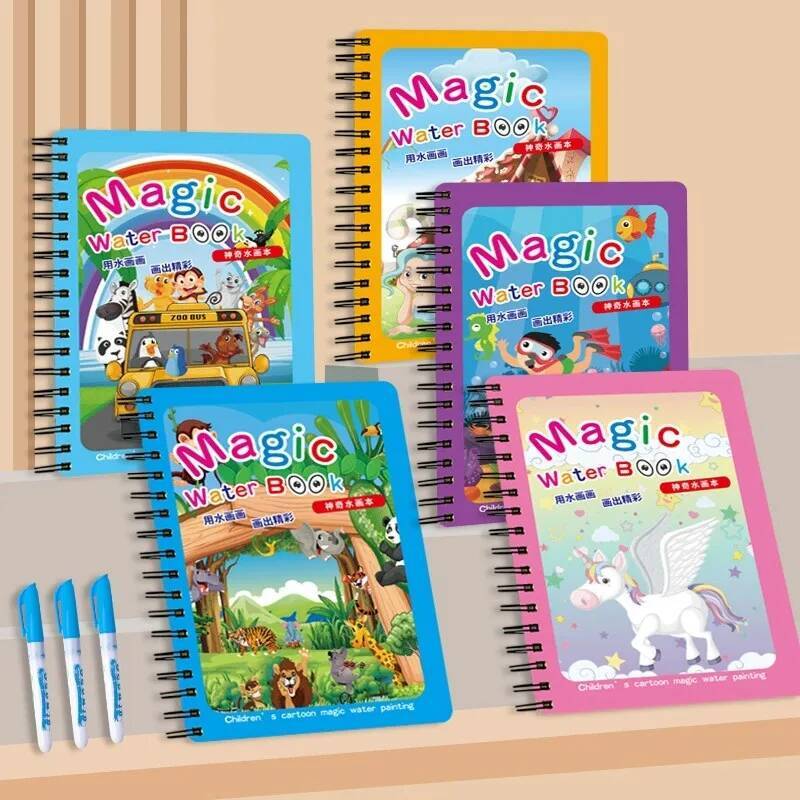Zabawki Montessori Magiczna ks – Reusable Water Magic Coloring Book recenzja i cena