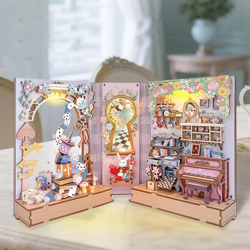 Miniaturowy zestaw do samodzie – Diy Wooden Book Nook Kit Shelf Insert recenzja i cena