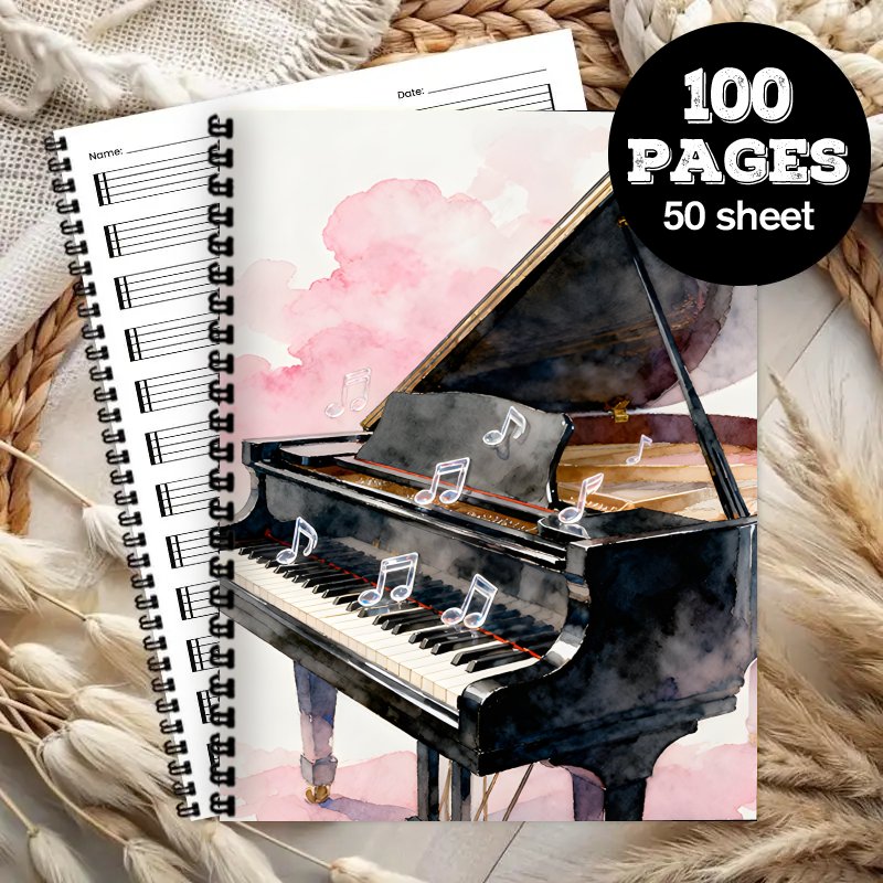 Notatnik muzyczny formatu A4,  – Blank Sheet Music Notebook recenzja i cena
