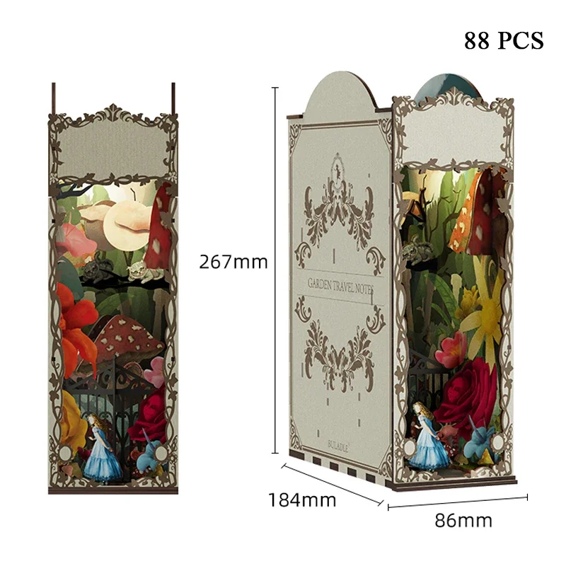 Podpórki do książek Podręcznik – Diy Wooden Book Nook Kit Shelf Insert recenzja i cena